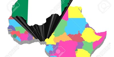 মানচিত্র সঙ্গে আফ্রিকার নাইজেরিয়া হাইলাইট