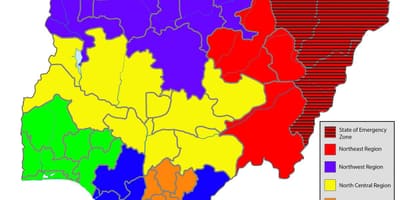 নাইজেরিয়ান মানচিত্র দেখাচ্ছে, যুক্তরাষ্ট্র