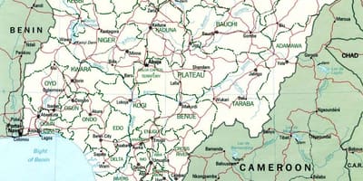 লাগোস, নাইজেরিয়া আফ্রিকা মানচিত্র